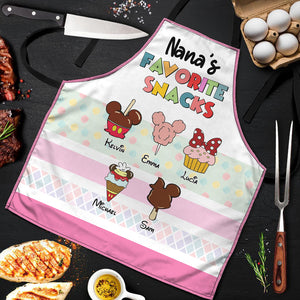 Personalized Gifts For Grandma Aprons Nana's Favorite Snacks 02NAHN260224 - Aprons - GoDuckee