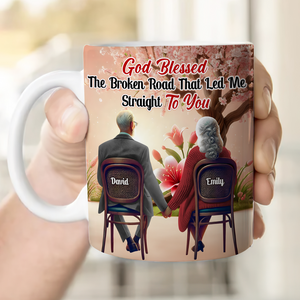 Personalized Gifts For Couple Coffee Mug God Blessed The Broken Road 03ohpu161224 - Coffee Mug - GoDuckee