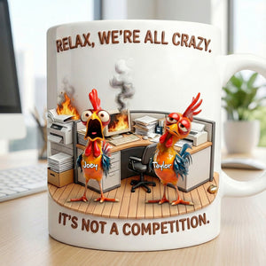 Fun Mad Rooster Office Worker Coffee Mug - Personalized Gifts For Coworker 02qhlu181225 - Coffee Mug - GoDuckee