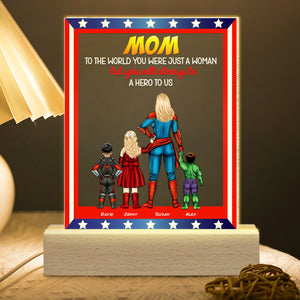 Personalized Gifts For Mom LED Light You Will Always Be A Hero To Us 02OHHN250124PA - Led Lights - GoDuckee