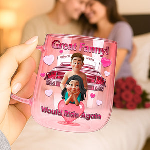 Naughty Couple 3D Heart Glass Mug - Personalized Gifts For Couple 05tgqn240625 - 3D Heart Glass Mug - GoDuckee