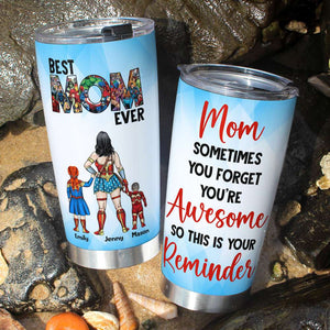 Personalized Gifts For Mom Tumbler Best Mom Ever 01QHMH280224PA - Tumbler Cups - GoDuckee