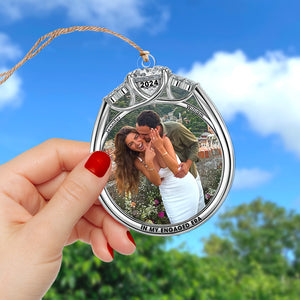 Custom Photo Gifts For Couple Acrylic Ornament, In My Engaged Era Ring 02tgqn170924 - Ornament - GoDuckee