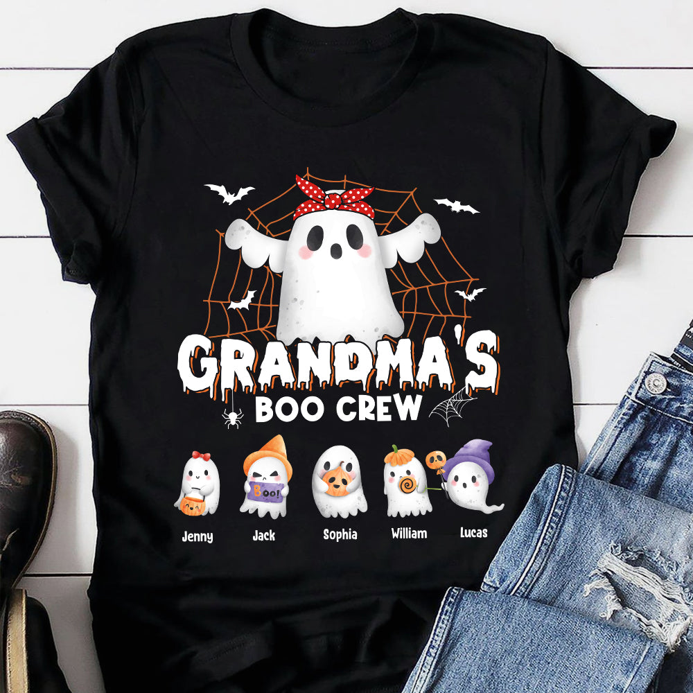 Grandma's Boo Crew Personalized Horror Shirt, Gift For Grandma, Family Gifts - Shirts - GoDuckee