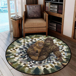 Cozy Forest Escape Round Rug – Personalized Gifts For Couple 04NAQN081025-Homacus