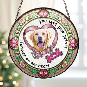 Custom Photo Gifts For Pet Lovers Christmas Stained Glass 09ACDT090924 - Ornament - GoDuckee