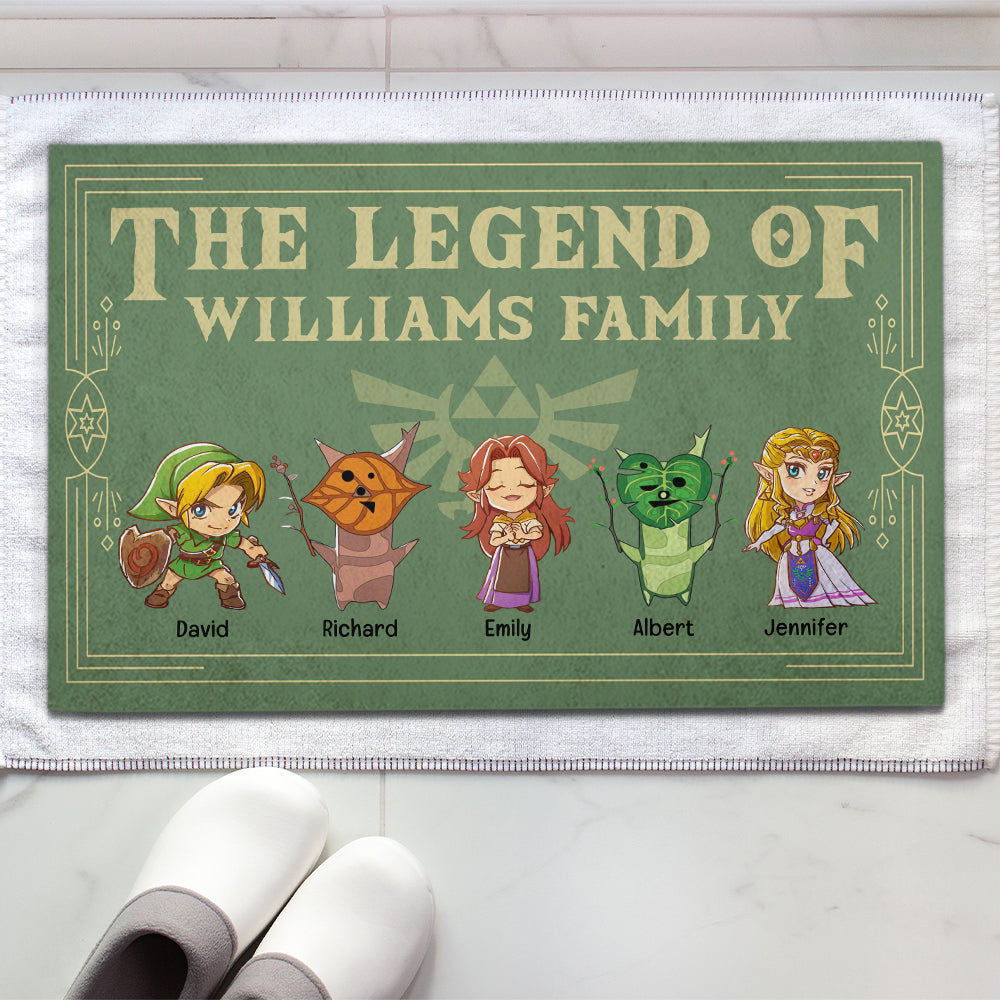 The Legend Family, Gift For Family, Personalized Doormat, Game Lover Family Doormat 02NAQN131223 - Doormat - GoDuckee