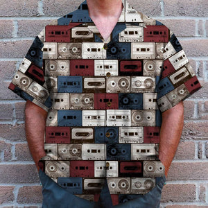 Cassette Vintage Audio Personalized Hawaiian Shirt Gift For Audiophile- GZ-HW-04QHTN130623 - Hawaiian Shirts - GoDuckee