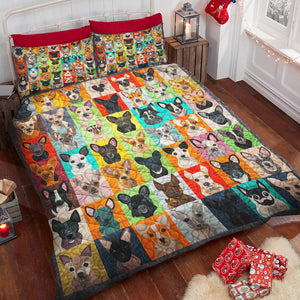 Chihuahua Dog Christmas Quilt Bed Set Gifts For Dog Lovers 03HUDT061124 - Blanket - GoDuckee