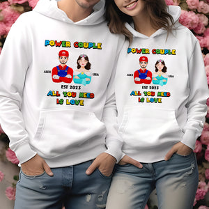 Personalized Gifts For Couple Shirt Valentine Power Couple 03XQMH291124PA - Shirts - GoDuckee