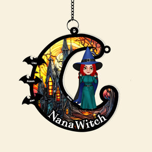 Personalized Gifts For Grandma Suncatcher Ornament, Halloween Grandma Witch 04NAMH300724HH - Ornament - GoDuckee