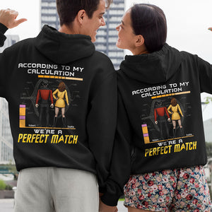 According To My Calculation We're A Perfect Match Personalized Couple Shirt 03dnqn150523hh - Shirts - GoDuckee