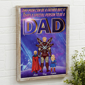 Any Man Can Be A Father Personalized Canvas Print-Gift For Father's Day-3OHPO240523 - Poster & Canvas - GoDuckee
