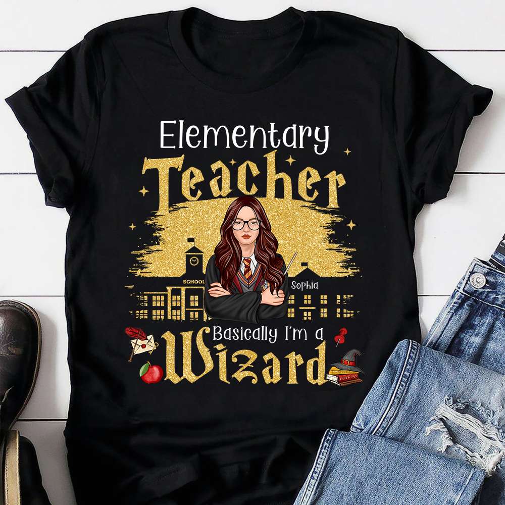 Wizard Elementary Teacher Personalized Shirt Gifts For Teacher - Shirts - GoDuckee