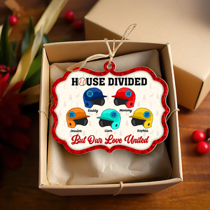 Baseball House Divided - Custom Team Logo Ornament For Baseball Lovers - Ornament - GoDuckee