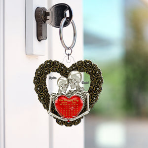 Skull Couple Keychain - Personalized Gifts For Couple 04ohqn260625 - Keychains - GoDuckee