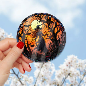 Personalized Gift For Witch Lovers, Halloween Suncatcher Ornamnent 92ACQN270824 - Ornament - GoDuckee