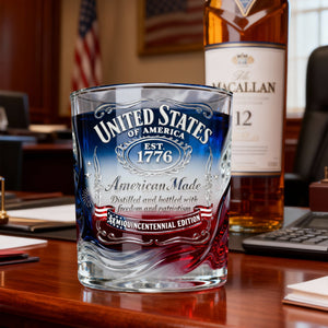 Proud Anniversary Round Glass - Gifts For Patriots 05QHLU300126 - Glass - GoDuckee