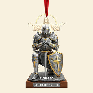 Faithful Knight Christmas Ornament– Personalized Gifts for Christian 04huqn120925 - Ornament - GoDuckee