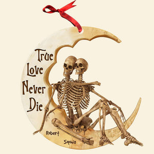 Personalized Gifts For Skull Couple Christmas Ornament 01OHDT191124 - Ornament - GoDuckee