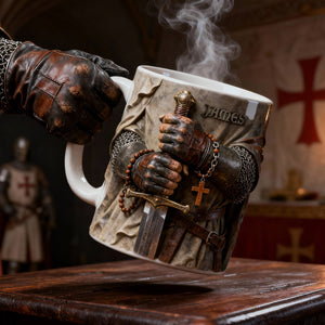 Faithful Templar Knight Coffee Mug, Personalized Gifts For Christians 05qhlu280126 - Coffee Mug - GoDuckee
