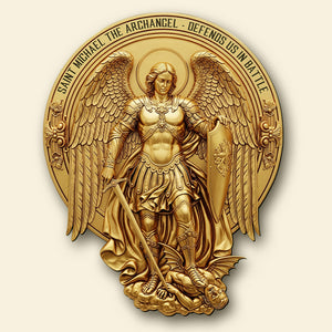 St. Michael The Archangel Metal Sign – Personalized Gifts for Catholic 01huqn300525 - Metal Signs - GoDuckee