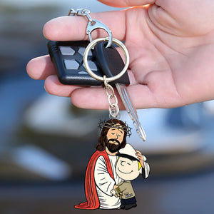 Personalized Gifts For Christians Keychain, Jesus Christ Support Your Job 02qhqn160125hg - Keychains - GoDuckee