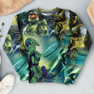 Halo Infinite Science - Fiction Artwork - Hawaiian 3D Shirt, Aloha Shirt - AOP Products - GoDuckee