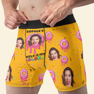 Personalized Gifts For Men Boxer Donut Hole Custom Photo 03XQQN150824 - Boxer Briefs - GoDuckee