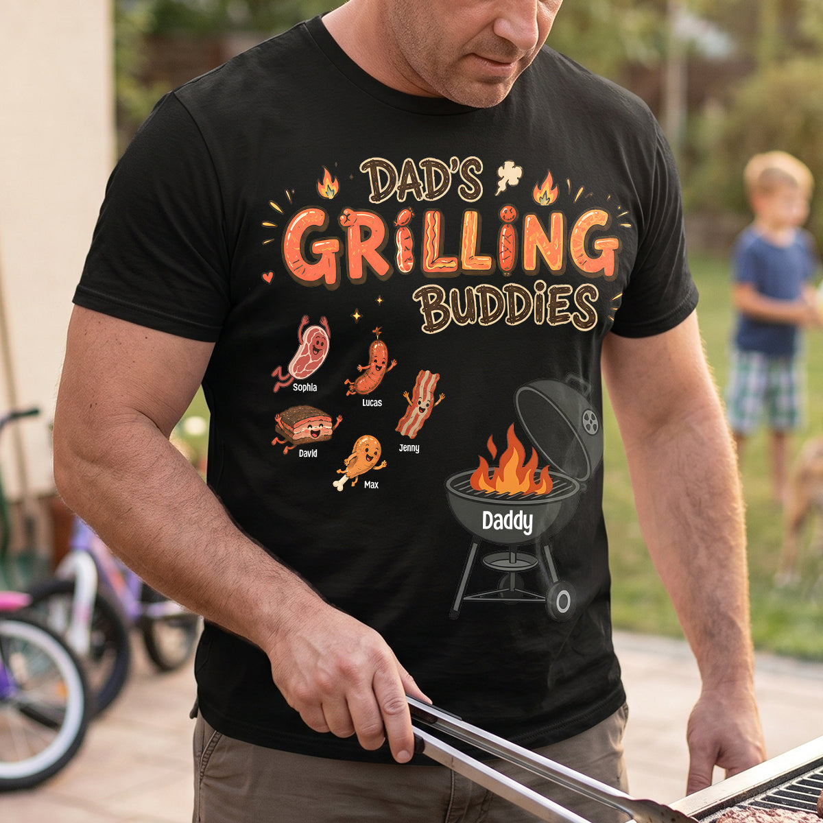 Fun Diving Into Dad Grill Shirt - Personalized Gifts For Grilling Dads 02QHTN270526 - Shirts - GoDuckee
