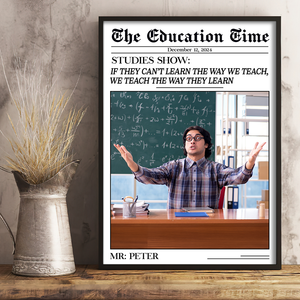 Custom Photo Gifts For Teacher Canvas, Newspaper 02tgpu171224 - Poster & Canvas - GoDuckee