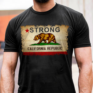 Pray for California Los Angeles Fire Strong Flag Shirt - Shirts - GoDuckee