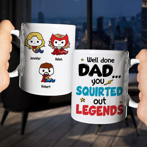 Well Done Dad, Gift For Dad, Personalized Mug, Super Sperm Kids Coffee Mug 04HUHN100423 - Coffee Mug - GoDuckee