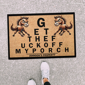Personalized Funny Attitude Animal Doormat Collection, Get Off My Property 01qhpu241224 - Doormat - GoDuckee