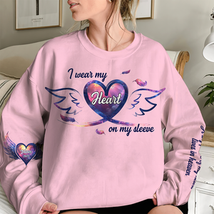 Personalized Memorial 3D Shirt 03xqpu050225 Wear My Heart On My Sleeve - AOP Products - GoDuckee