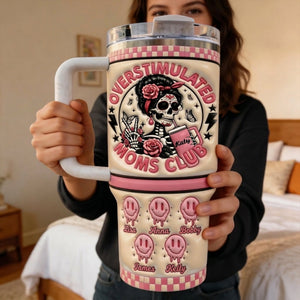 Overstimulated Moms Tumbler Handle - Personalized Gifts For Mom 03QHLU130326 - Tumbler Cup - GoDuckee