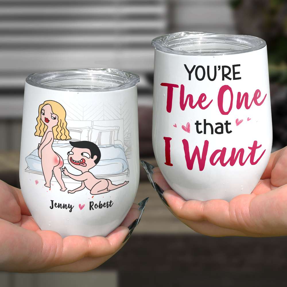 You're The One That I Want, Gift For Couple, Personalized Tumbler, Naughty Couple Tumbler, Couple Gift - Coffee Mug - GoDuckee