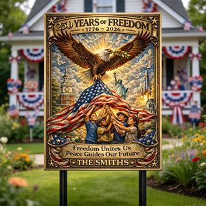 America 250th Anniversary Metal Sign - Personalized Gifts For Patriots 02tytn110326 - Metal Signs - GoDuckee