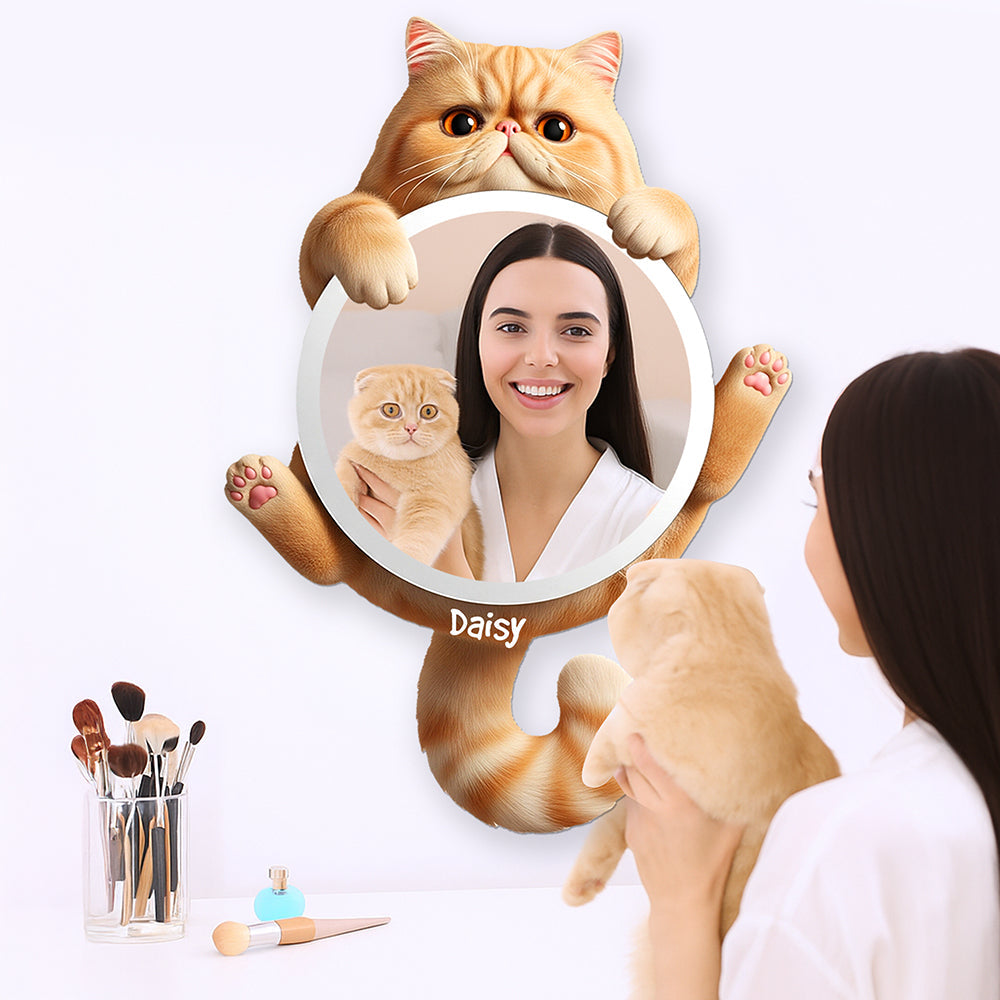 Cute Cat Mirror - Personalized Gifts For Cat Lovers 01ohqn260725-Homacus