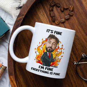 Personalized Gift For Office Workers White Mug Everything Is Fine 01TOLU030125 - Coffee Mug - GoDuckee