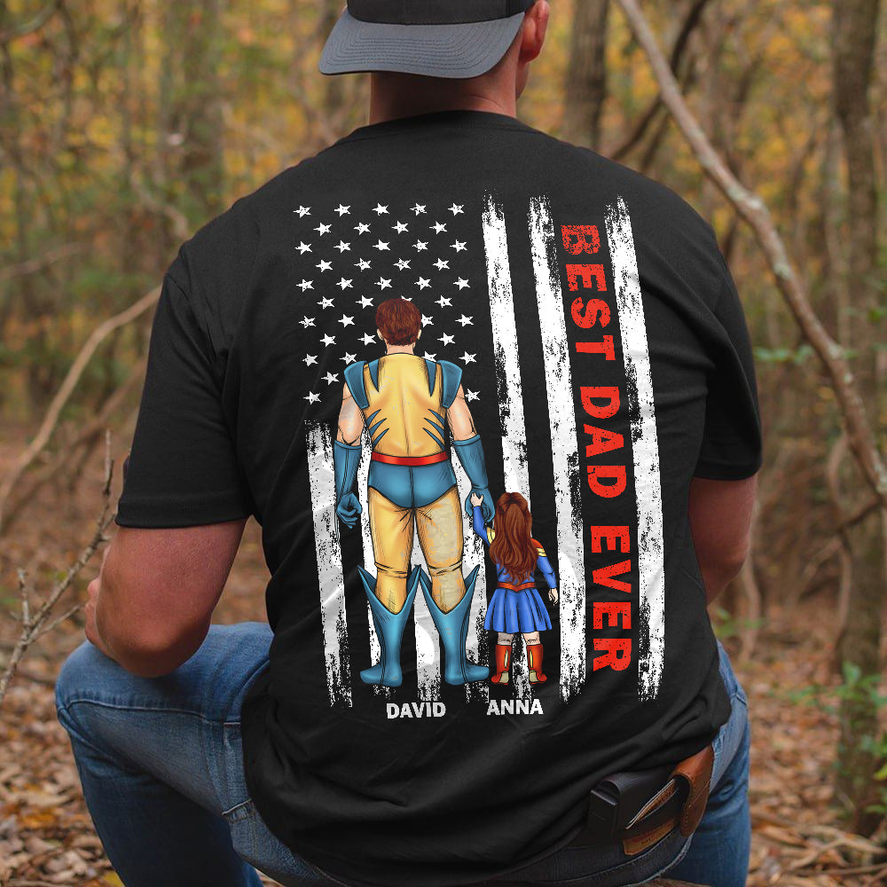 Wolverine Dad T-Shirt, Best Dad Ever, Personalized Father's Day Gift 