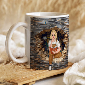 Personalized Gifts For Book Lovers Coffee Mug Reading Girl - Coffee Mugs - GoDuckee