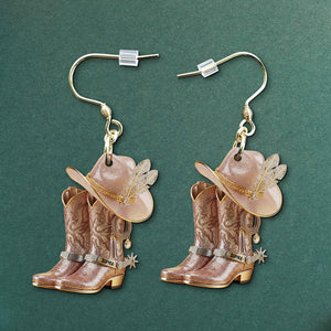 Women's Boots Personalized Gifts For Cowgirl Acrylic Earrings 02ohtn300625 - Earrings - GoDuckee
