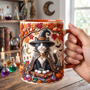 Witch Cat Coffee Mug - Personalized Gifts For Cat Lovers 02patn120826 - Coffee Mug - GoDuckee