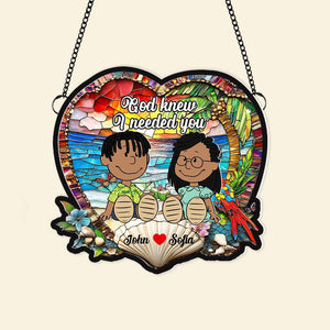 Personalized Gifts For Couple Suncatcher Ornament Summer Holiday 02KAMH100125PA - Ornament - GoDuckee