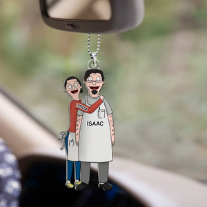 Personalized Gifts For Couple Car Ornament 01qhhu241224hg - Ornament - GoDuckee