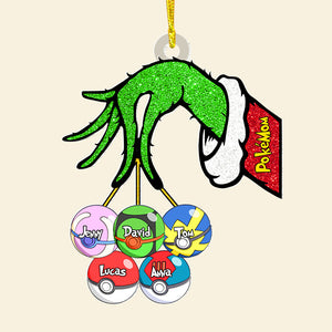 Personalized Gifts For Game Fans, Christmas Pokemon Ball Custom Shape Ornament 03OHTN190924 - Ornament - GoDuckee