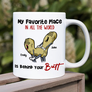 My Favorite Place In A The World, Gift For Couple, Personalized Mug, Naughty Nut Couple Mug, Couple Gift - Coffee Mug - GoDuckee