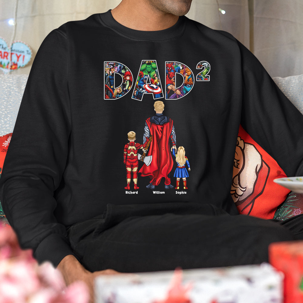 Gift For Dad, Personalized Shirt, Super Dad And Kids Shirt, Christmas Gift 09QHQN241123TM - Shirts - GoDuckee