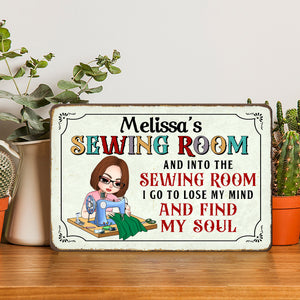 Personalized Gifts For Sewing Girl Metal Sign, Sewing Room Decor 02qhqn260724hh - Metal Signs - GoDuckee